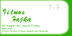 vilmos hajka business card